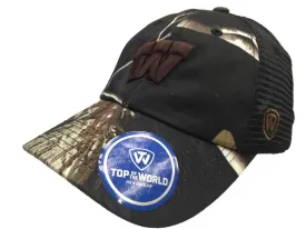 Wisconsin Badgers TOW Black Realtree Camo Harbor Mesh Adjustable Snap Hat Cap