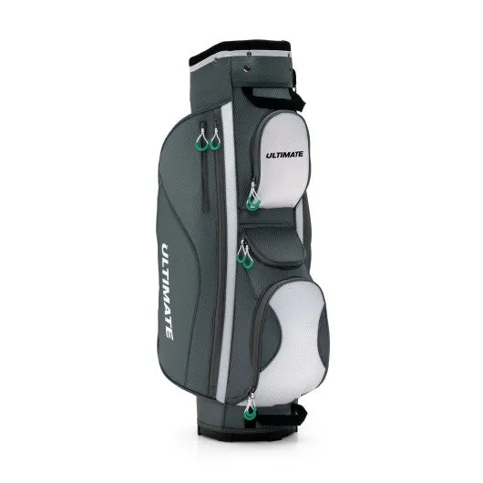 14 Dividers Golf Cart Bag with 7 Zippered Pocket