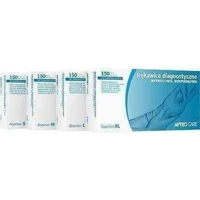 APTEO Care nitrile diagnostic gloves powder-free size M x 150 pieces