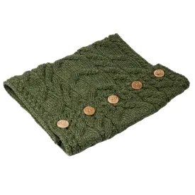 Aran Tree of Life Super Soft Merino Scarf Meadow Green One Size