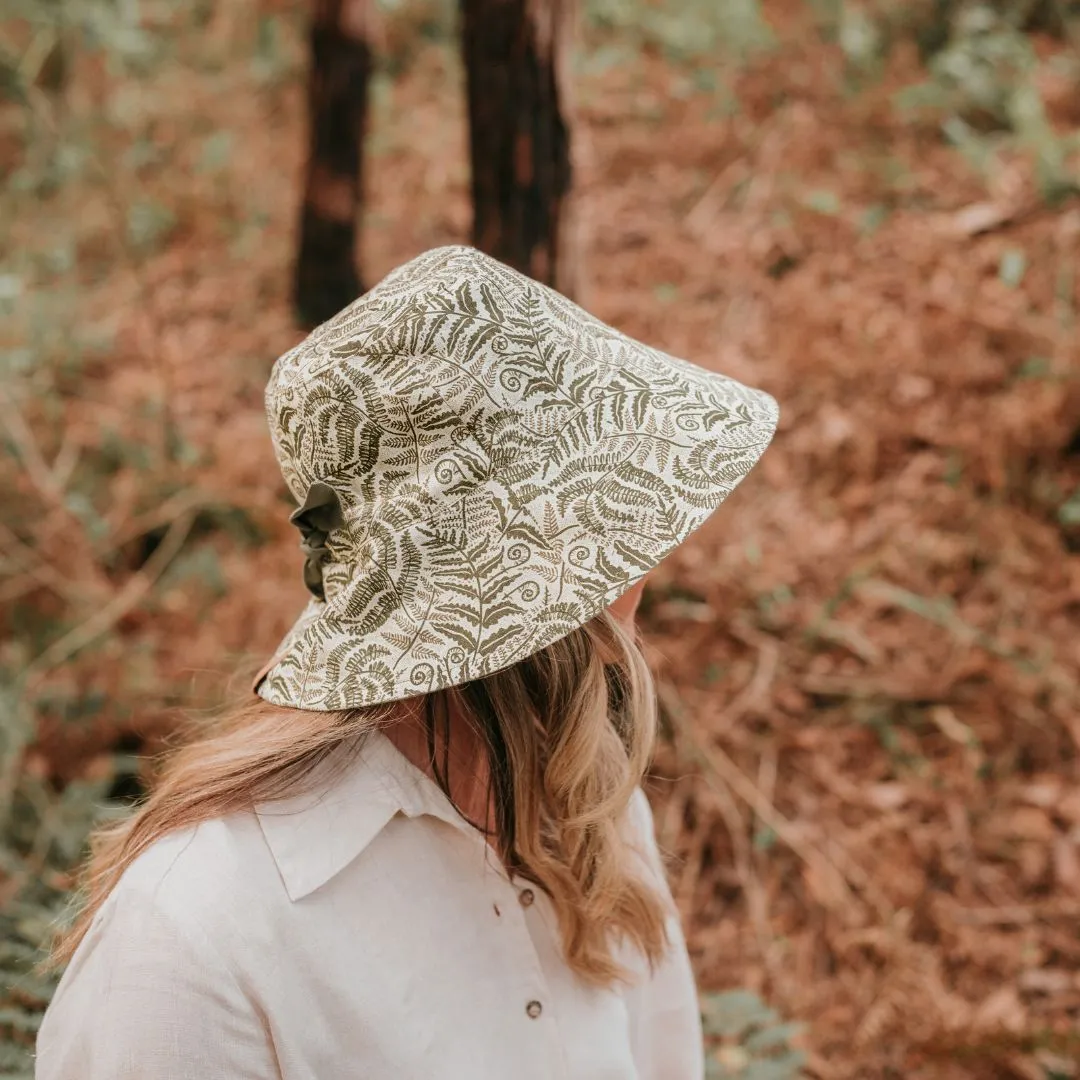 Bedhead Vacationer Reversible Adult Sun Hat - Fern / Moss