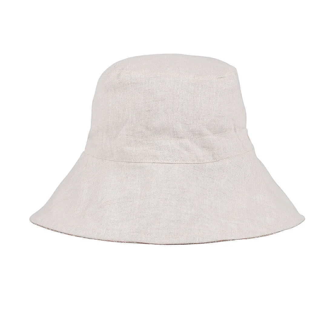 Bedhead Vacationer Reversible Adult Sun Hat - Frankie / Flax