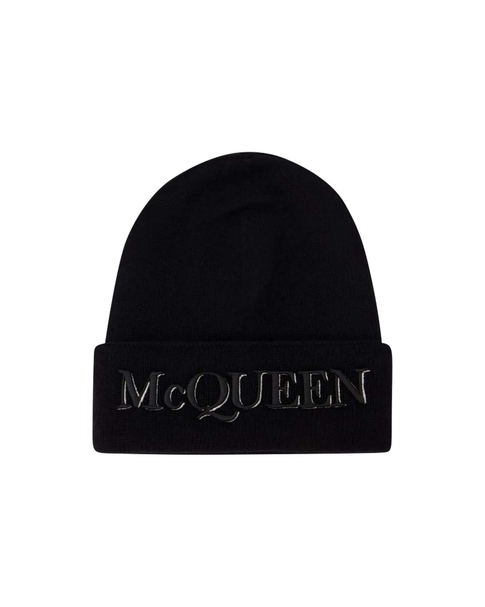 Black Cashmere Logo Beanie