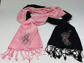 Breast Cancer Awareness Rhinestone Pashmina Scarf