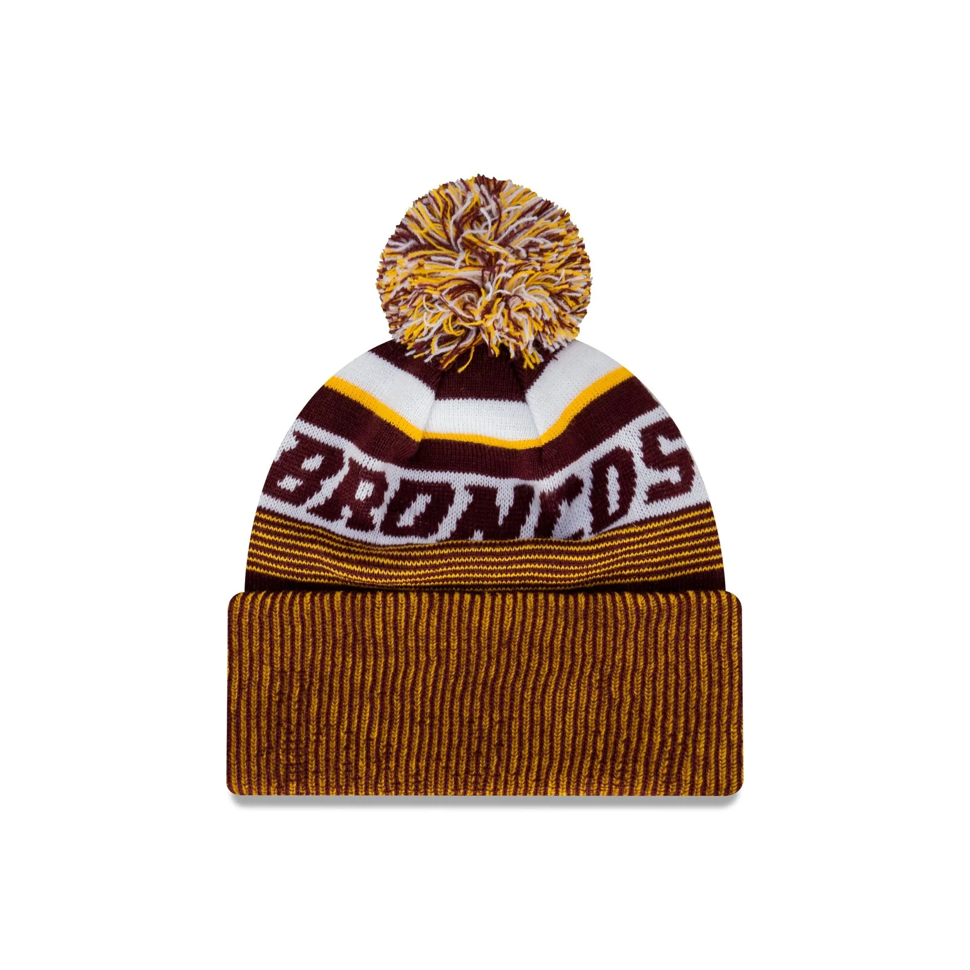 Brisbane Broncos Heritage Stripe Beanie with Pom