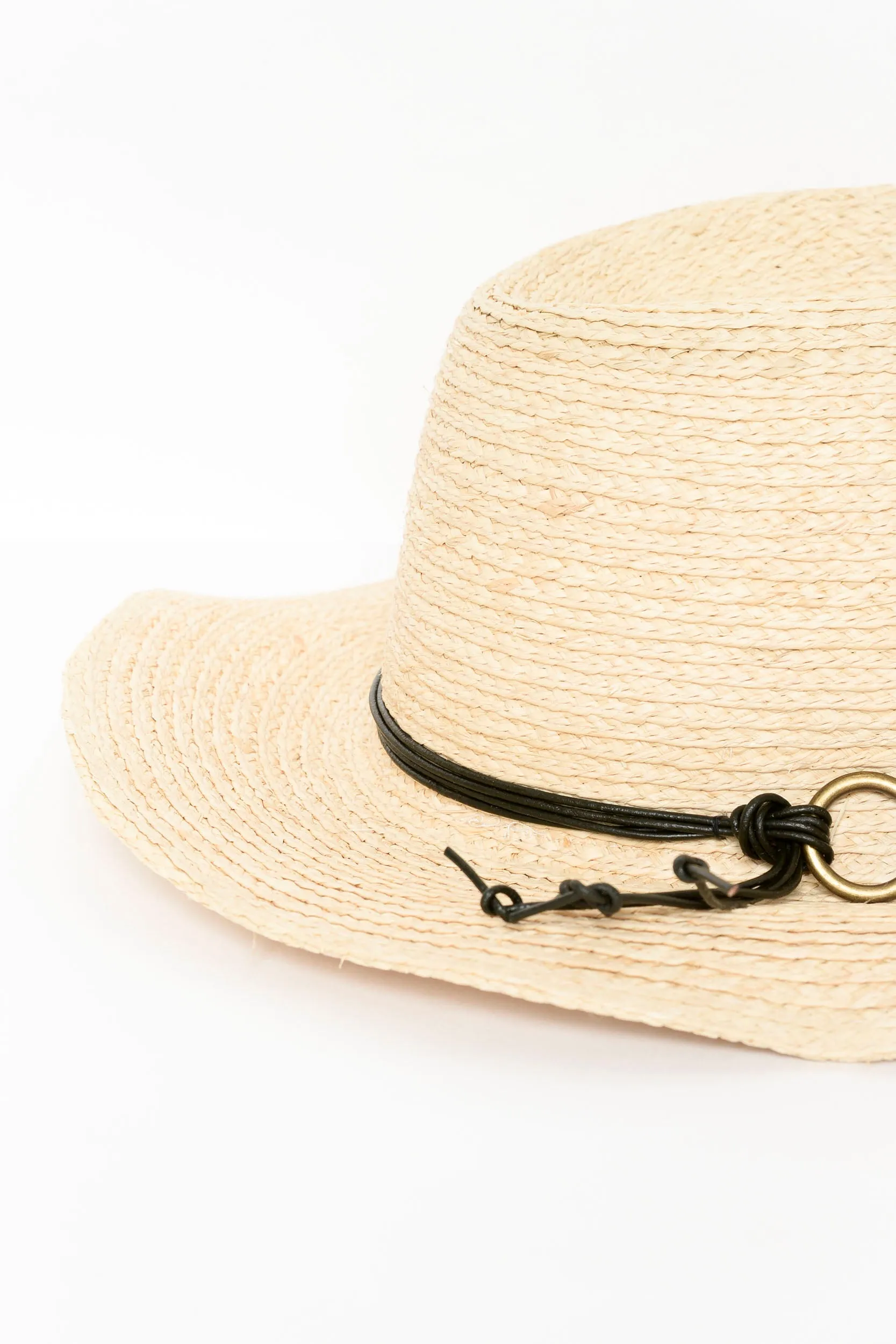 Bronte Natural Raffia Cowboy Hat