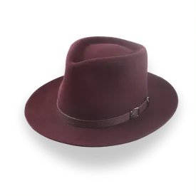 Burgundy Western Fedora in Outback Style | The Compass