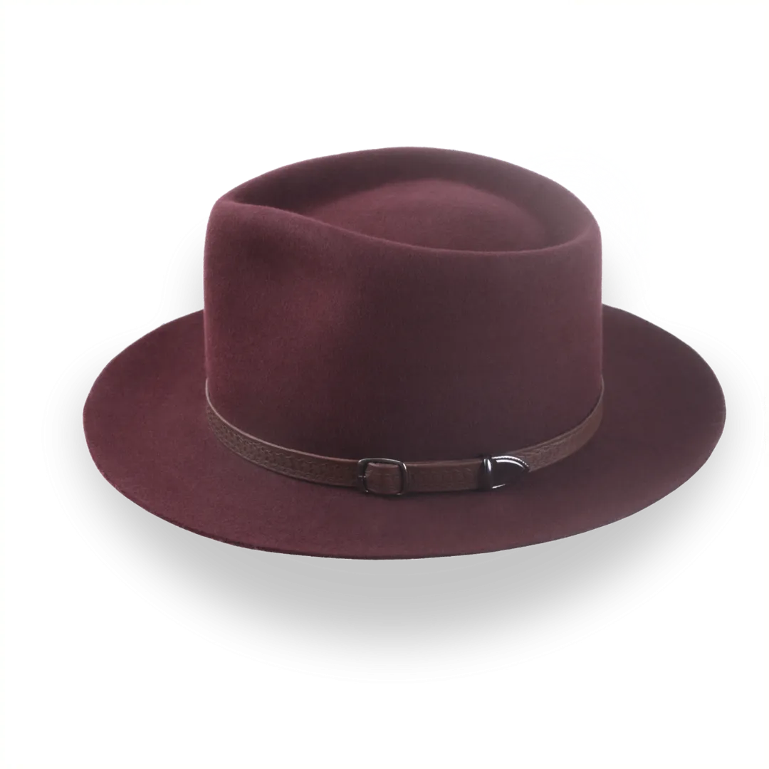 Burgundy Western Fedora in Outback Style | The Compass