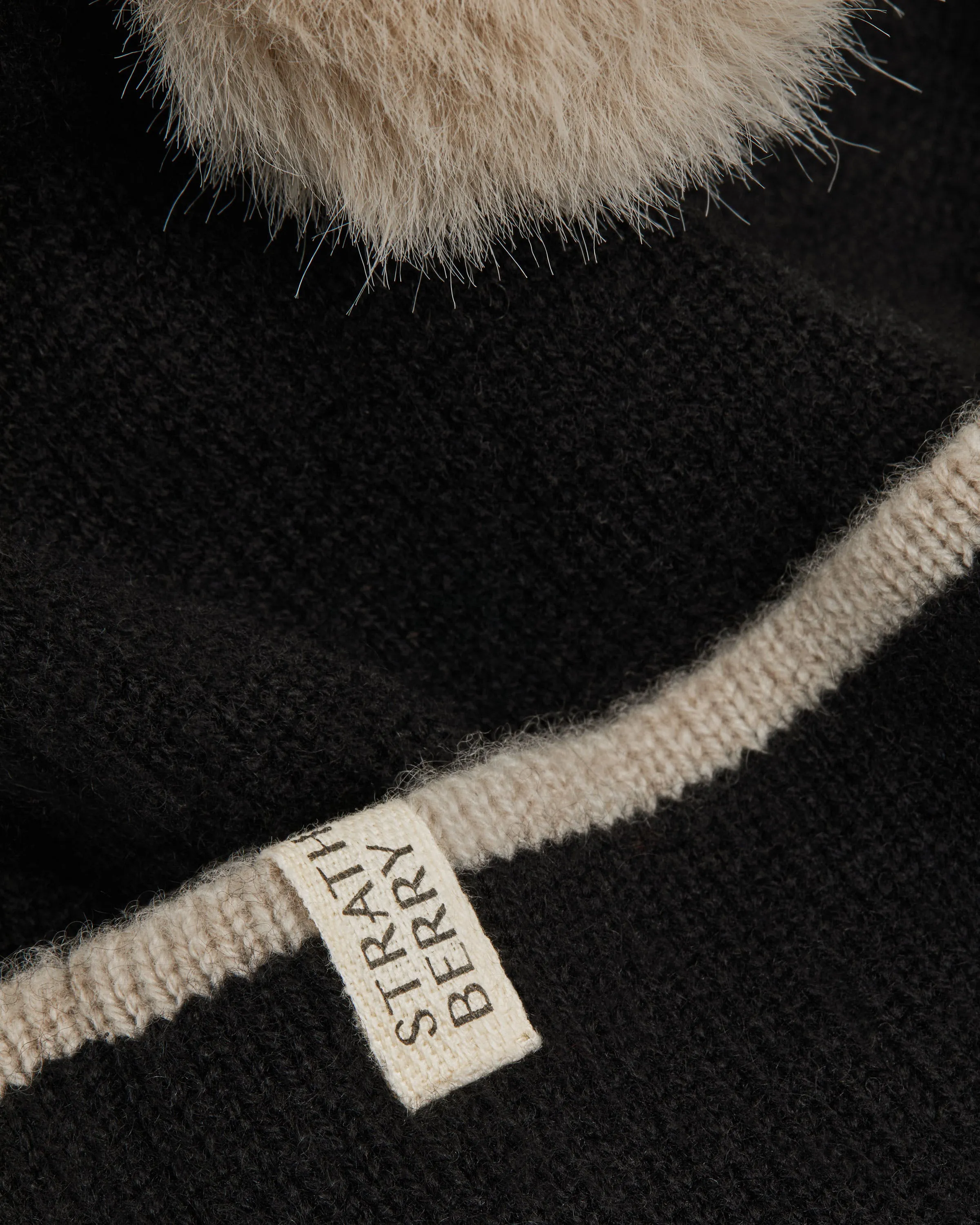 Cashmere Blend Beanie with Pom Pom