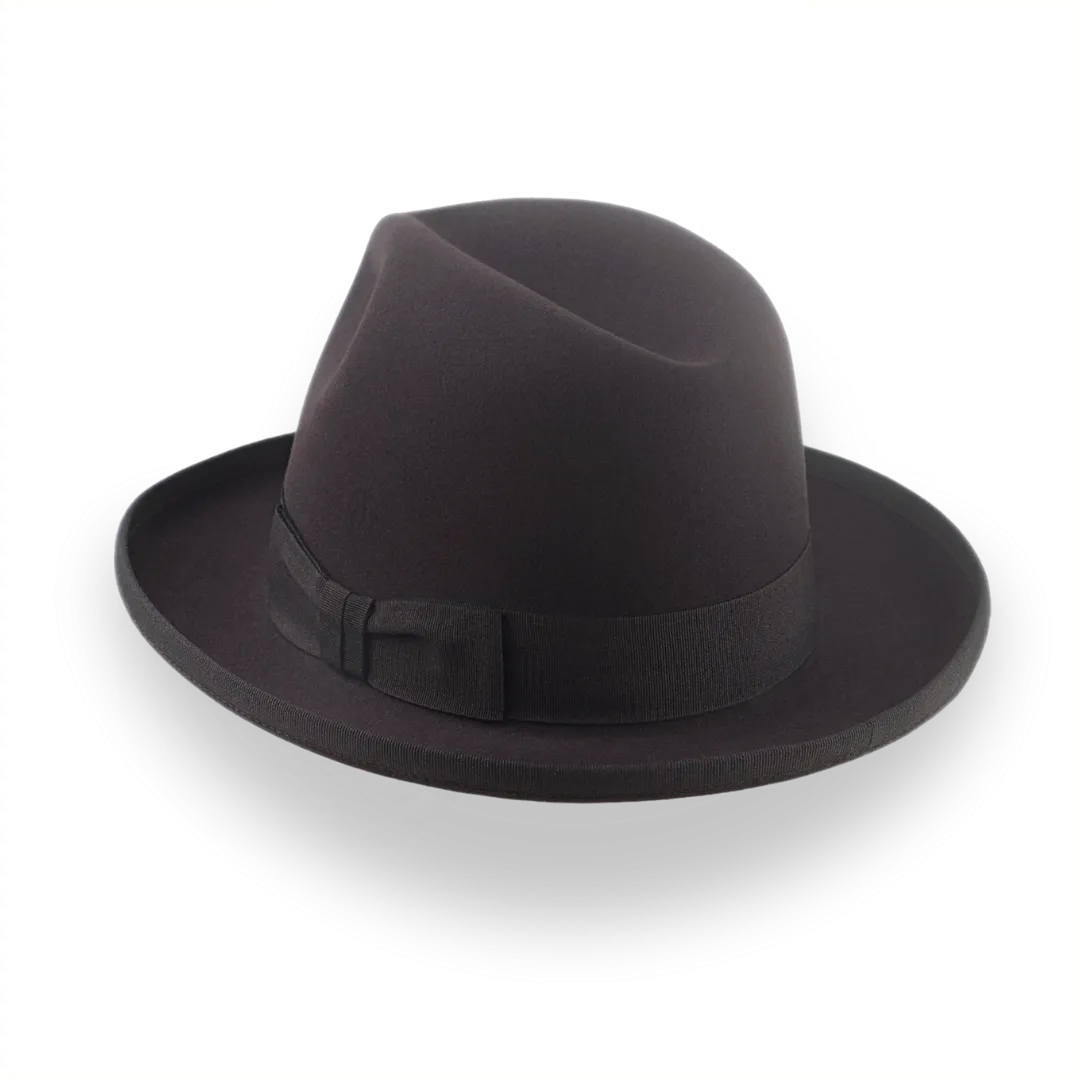 Chocolate Brown Homburg Hat Fedora | The Astir