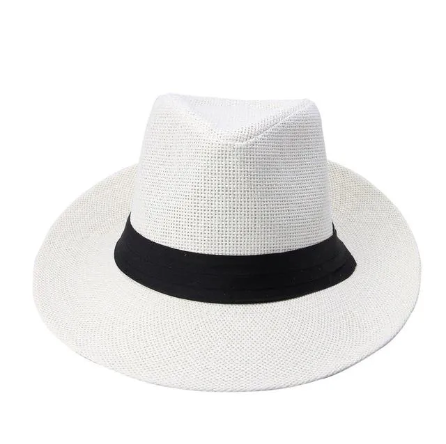 Classy Men Black Straw Panama Hat