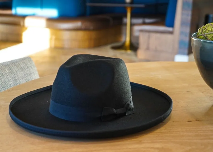 Dallas Pencil Brim Fedora - 2XL - Black