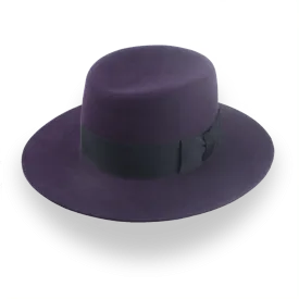 Dark Purple Wide Brim Telescopic Fedora with Custom Options | The Joker