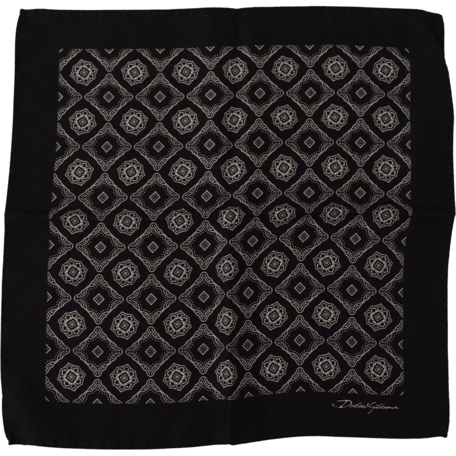 Dolce & Gabbana Elegant Geometric Silk Square Scarf