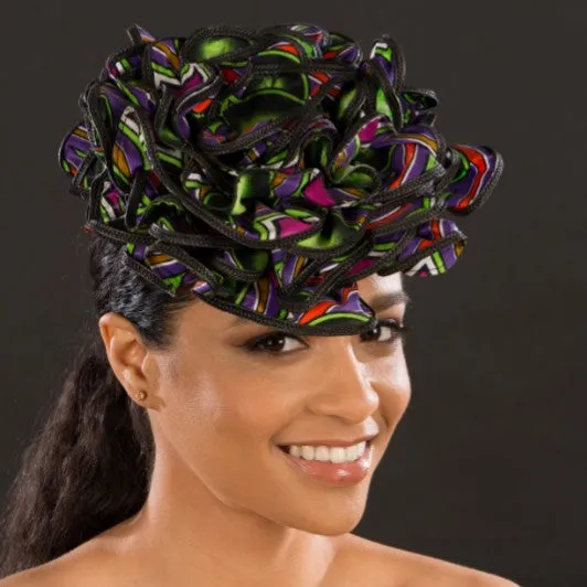 F6031-Ladies african print fascinator