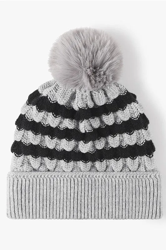 Fur Ball Pom Pom Hat