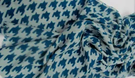 Handwoven printed wool silk blended scarf