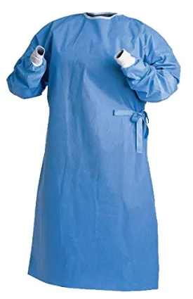 Hygene Disposable Blue Surgical Gown - Non-Woven, Non-Sterile Isolation Hospital, Doctor, patient Gowns