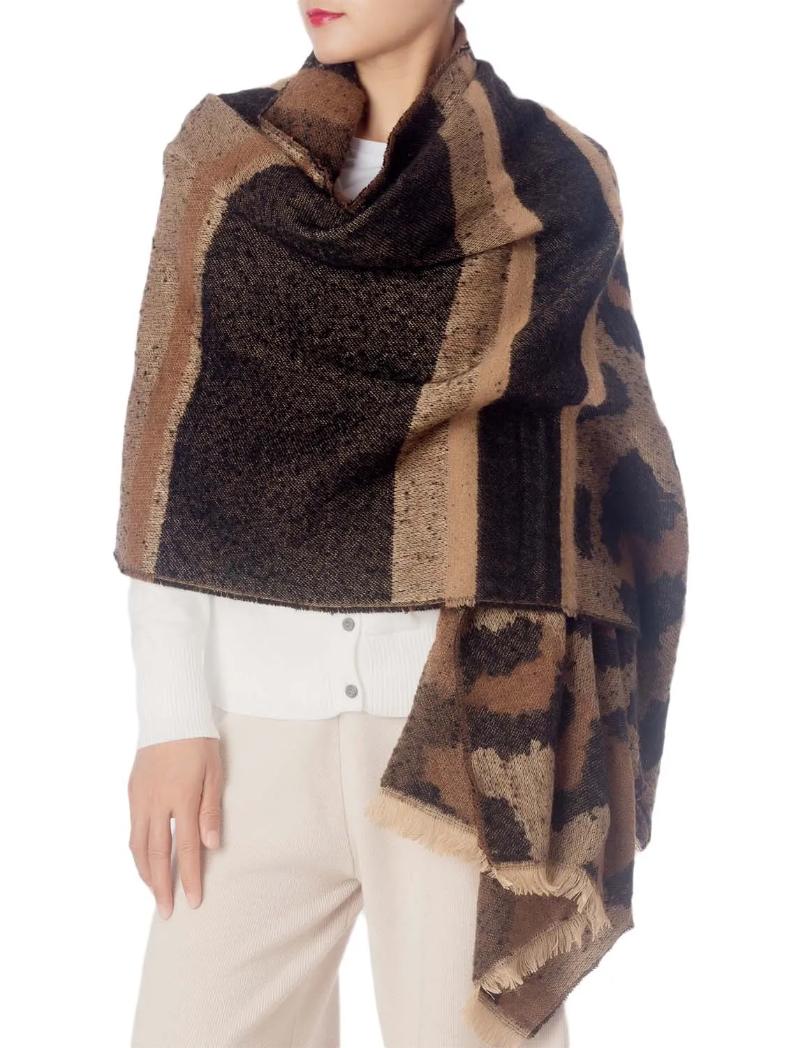 iB-iP Women's Large Wraps Leopard Prints Scarf