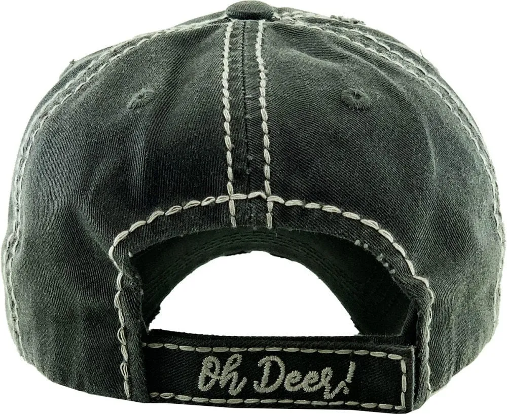 KBV1351 "Oh Deer" Vintage Washed Baseball Cap