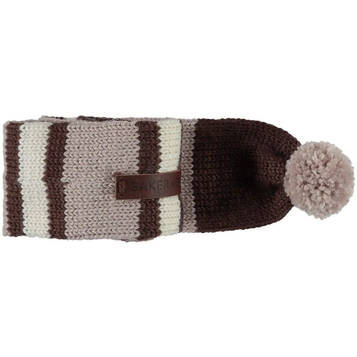 Knitted Argyle Dog Scarf by Baker & Bray - Cappuccino