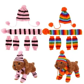 Knitted Winter Dog Warm Set