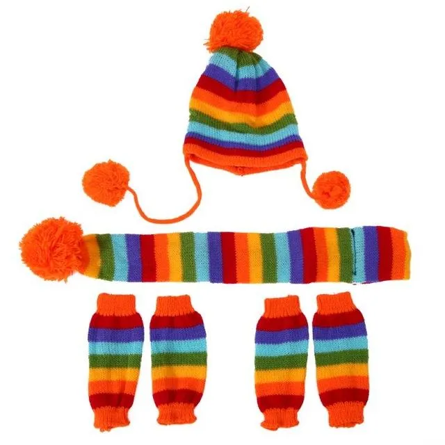 Knitted Winter Dog Warm Set