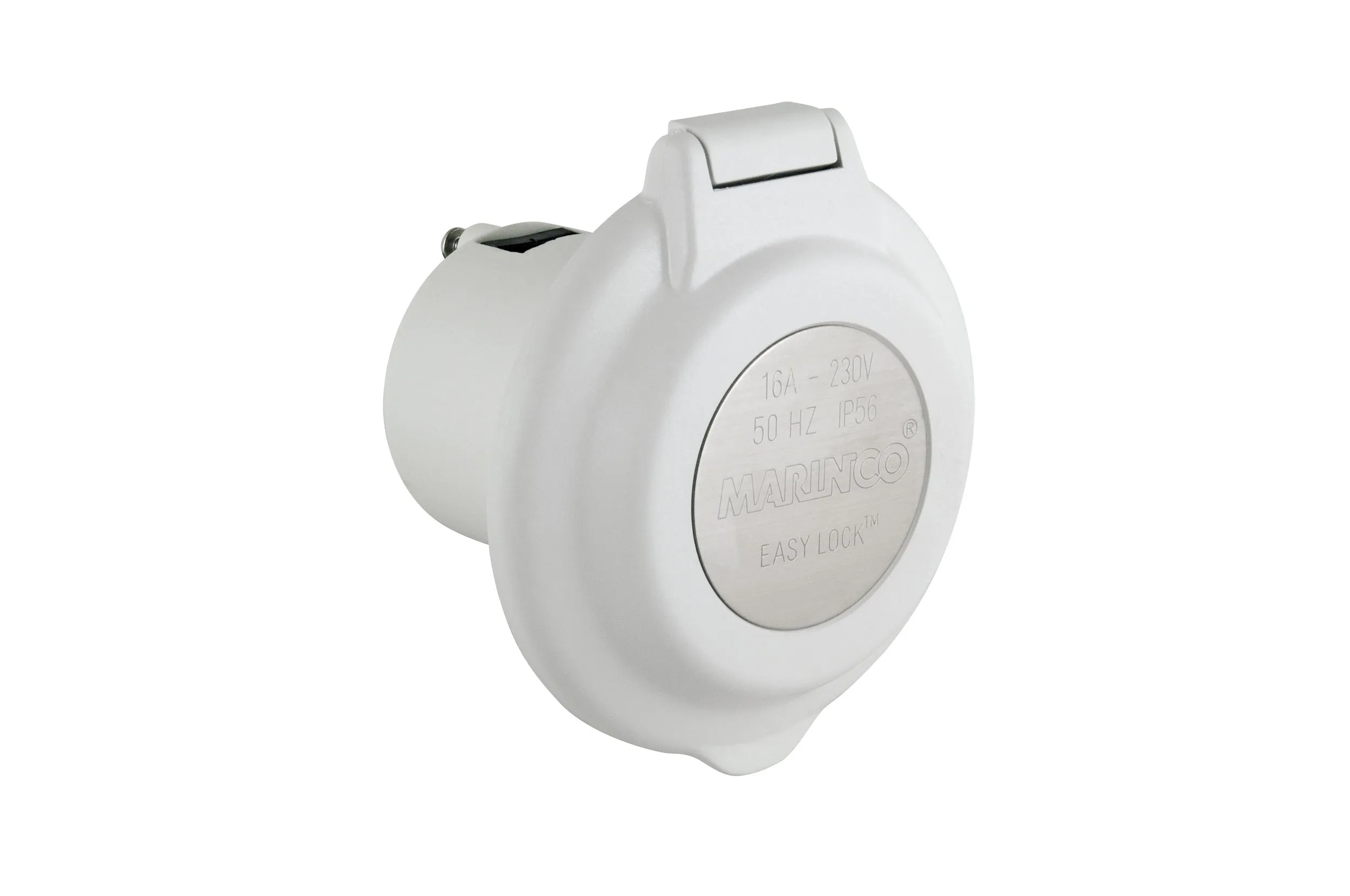 Marinco 16A Power Inlet Socket - White Round