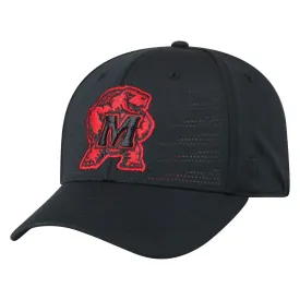 Maryland Terrapins TOW Black "Dazed" Structured Flexfit Hat Cap