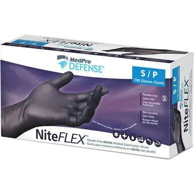 MedPro Defense NiteFLEX Nitrile Powder-Free Exam Gloves