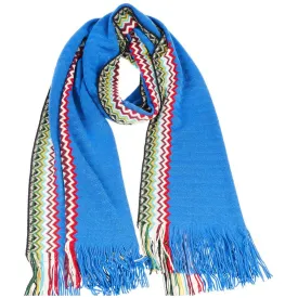 Missoni Blue Wool Men Scarf