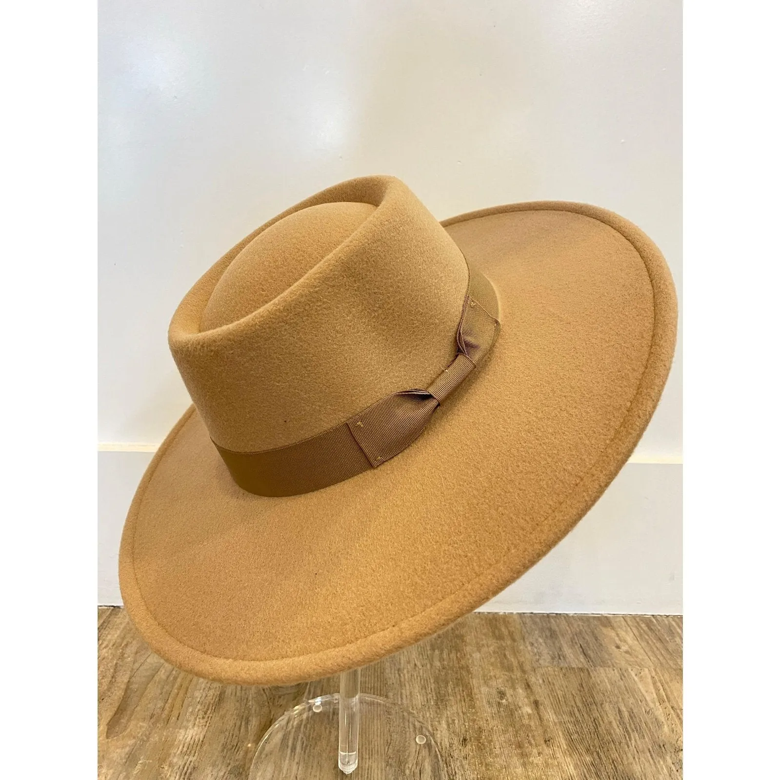 Mountains Are Calling Boater Hat in Taupe