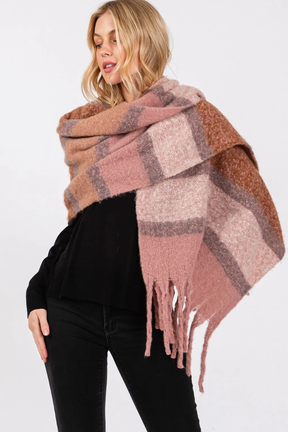 MS0389 Cierra Brushed Multi Color Stripe Scarf