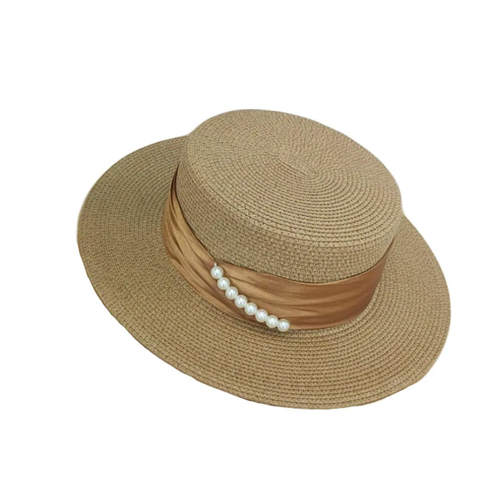 Paperstraw Mesh Fedora Panama Sun Summer Beach Hat Banded Boater Hat YZN0160