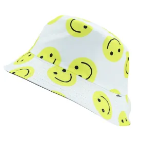 Reversible Emoji Bucket Hat - WHT