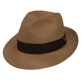 Rosebud Milan Straw Classic Brim Fedora by Dobbs