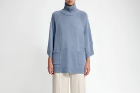 Shuna Cashmere Wool Pullover - Denim Blue