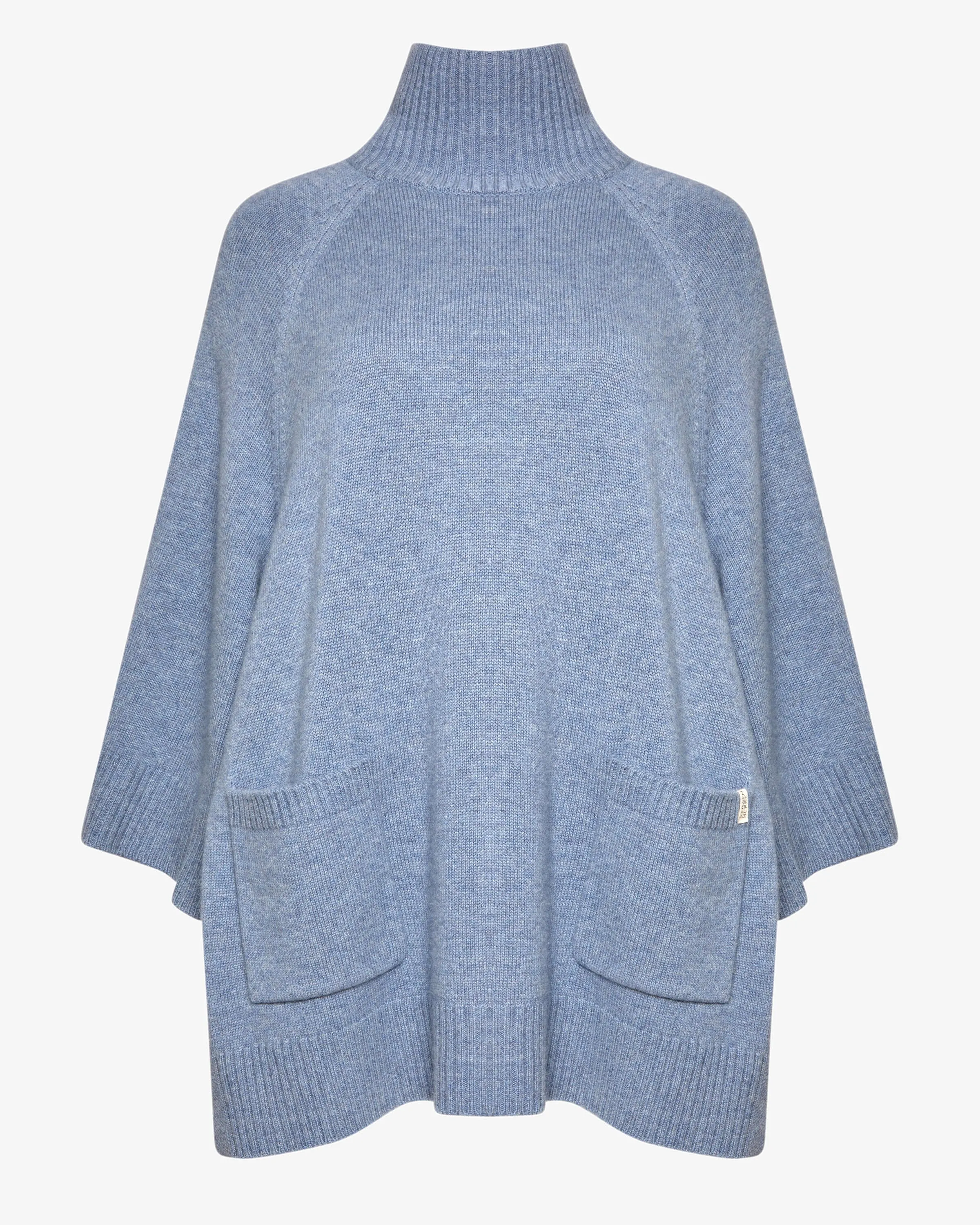 Shuna Cashmere Wool Pullover - Denim Blue