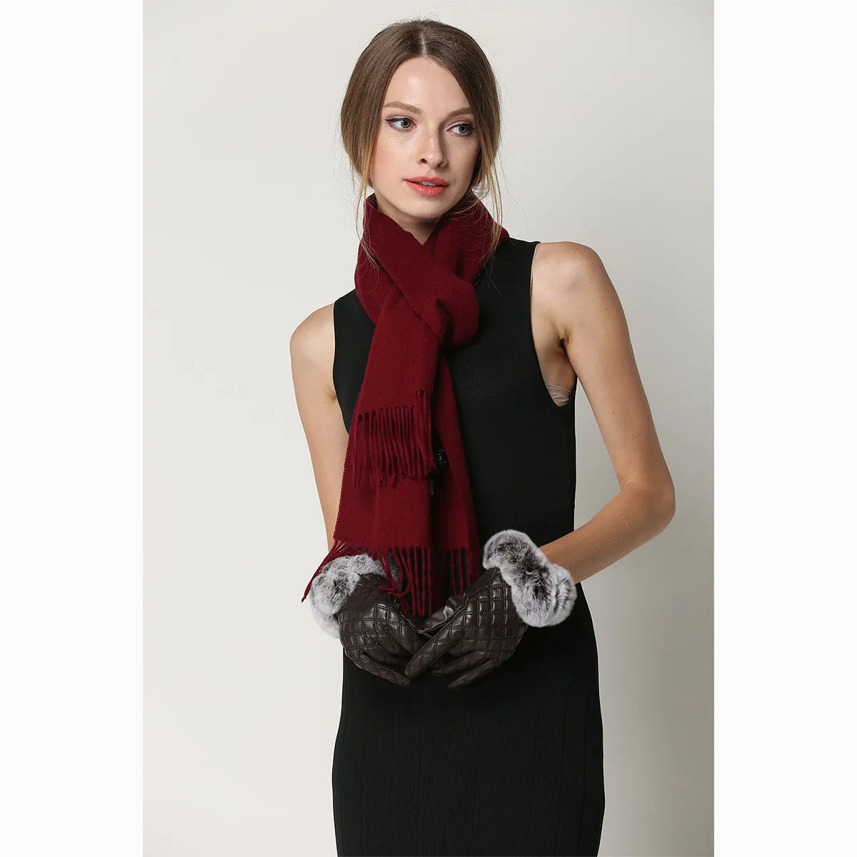 Ugg 100% Wool Scarf Red