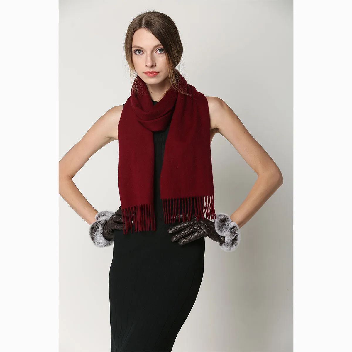 Ugg 100% Wool Scarf Red