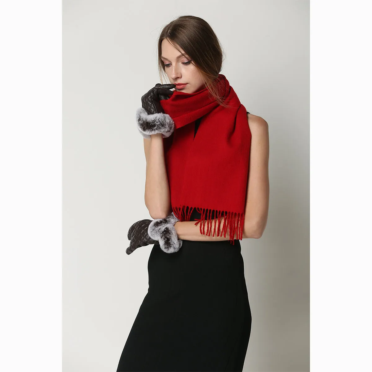 Ugg Cashmere & Wool Scarf Tomato