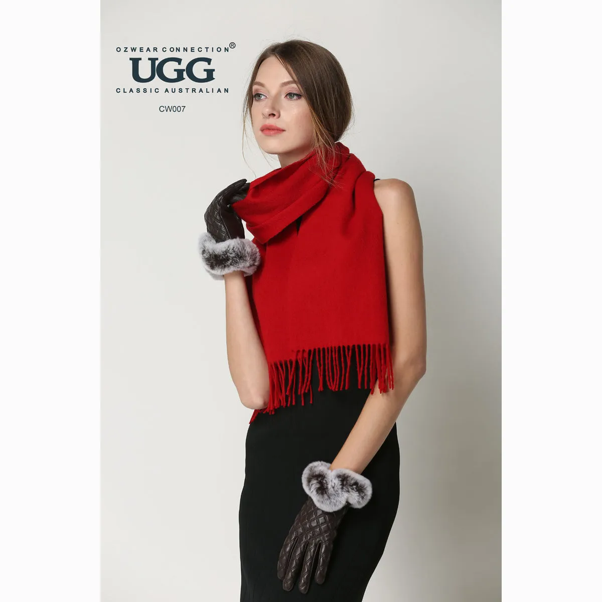 Ugg Cashmere & Wool Scarf Tomato