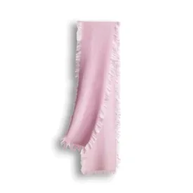 Ugg Fringed Check Wool Scarf Pink