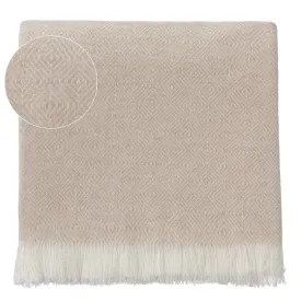 Uyuni Cashmere Blanket [Beige/Cream]