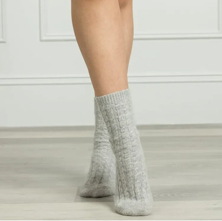 Zjoosh Cashmere Cable Knit Bed Socks Range